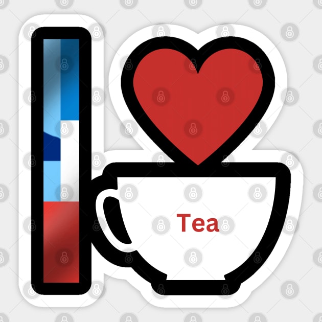 I Love Tea Sticker by  Sunrise Podium 